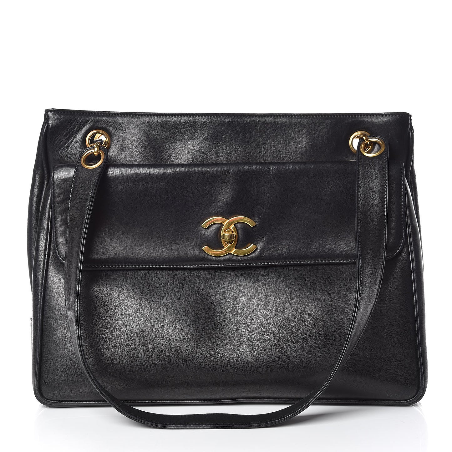 Lambskin CC Shoulder Bag Black