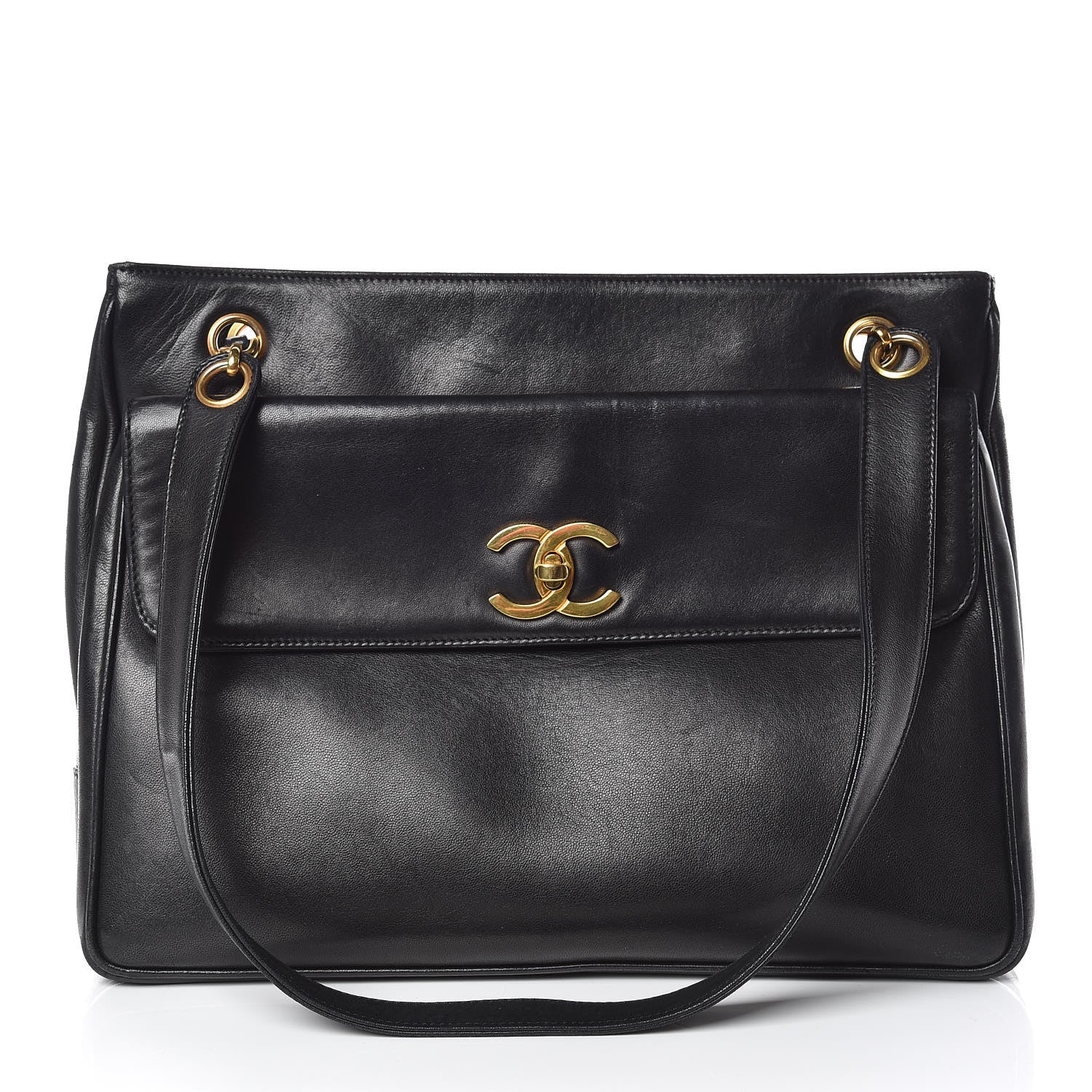 Chanel Lambskin CC Shoulder Bag Black 1 of 21