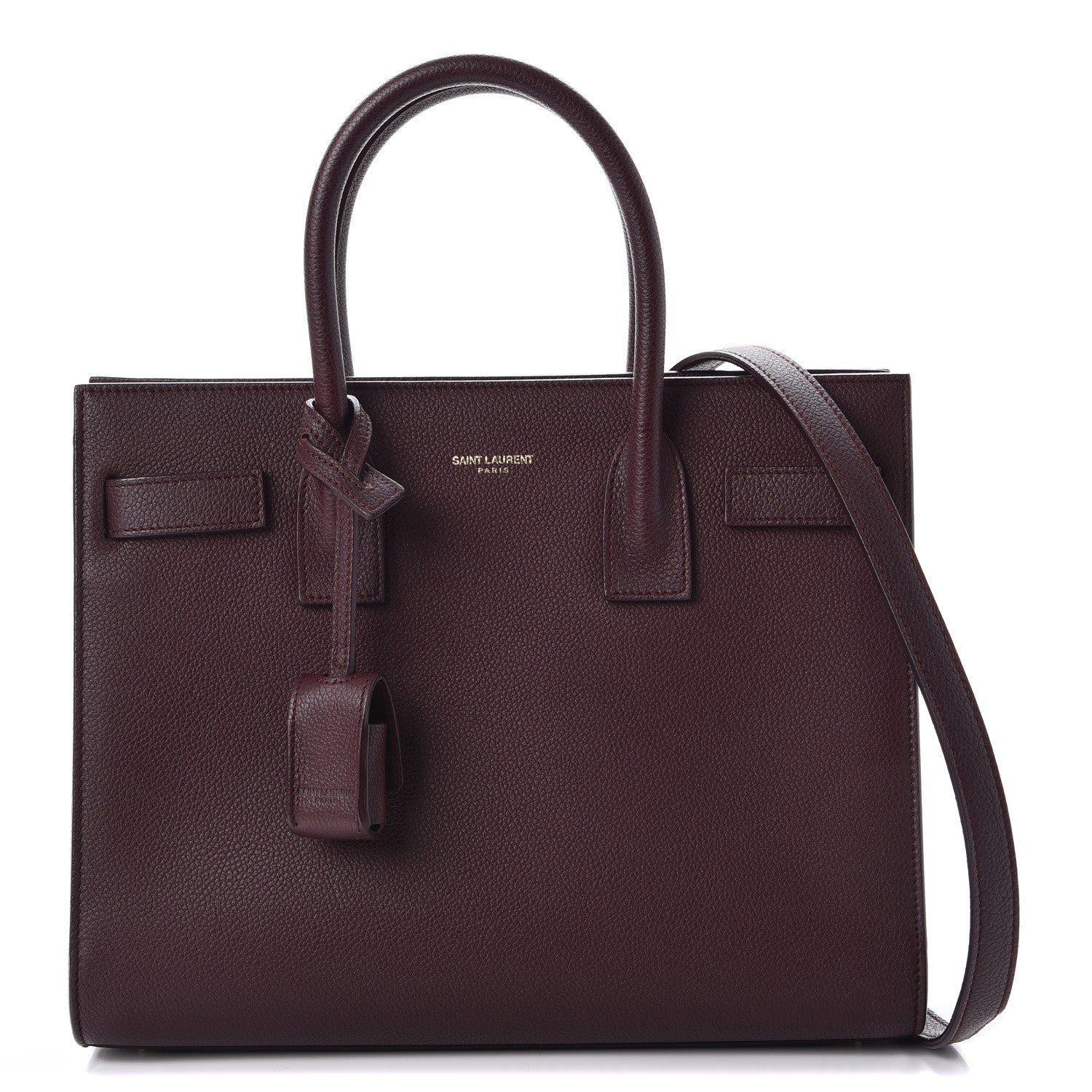 Saint Laurent Grained Calfskin Baby Sac De Jour Bordeaux 1 of 8