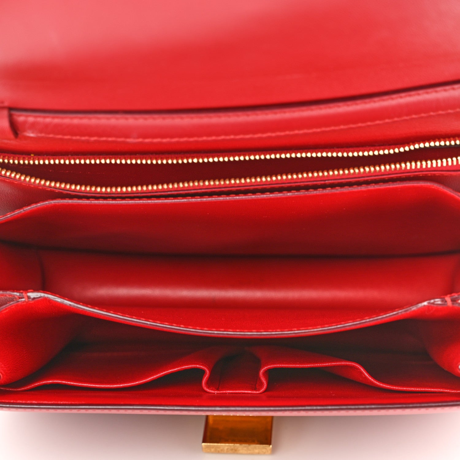 Celine Box Calfskin Medium Classic Box Flap Bag Red 5 of 10