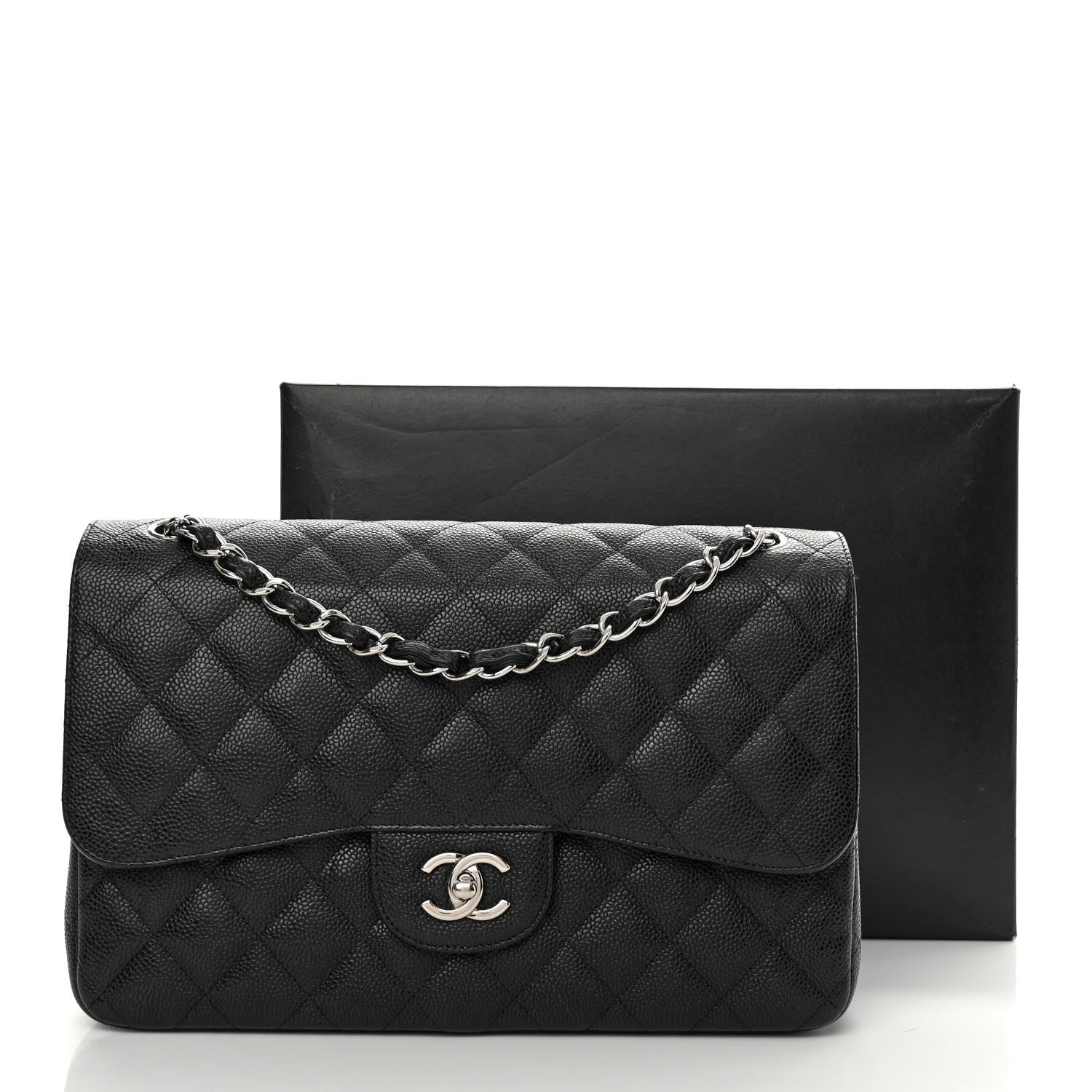 Chanel Caviar Quilted Jumbo Double Flap Black 13 of 13