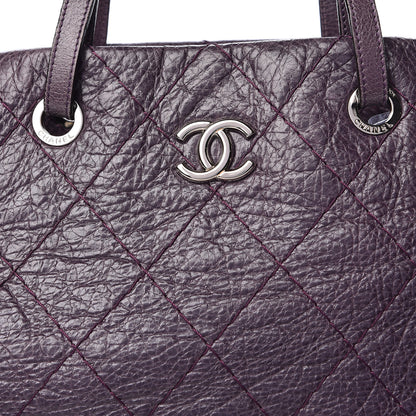 Chanel Glazed Calfskin Large On The Road Tote Purple 9 of 11