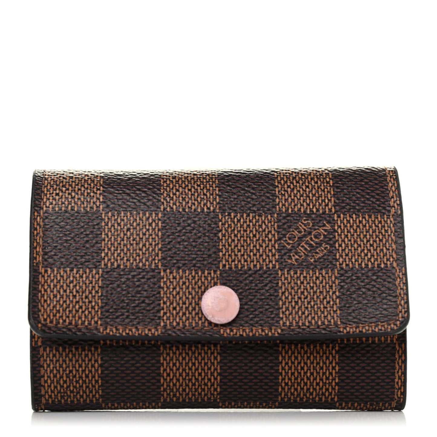 Damier Ebene Multicles 6 Key Holder Rose Ballerine