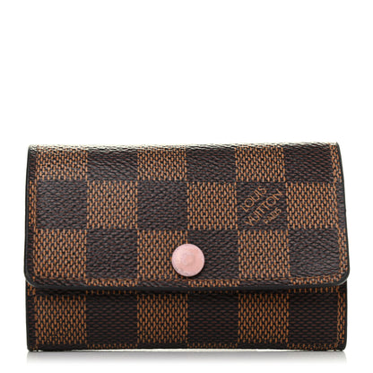 Louis Vuitton Damier Ebene Multicles 6 Key Holder Rose Ballerine 1 of 4