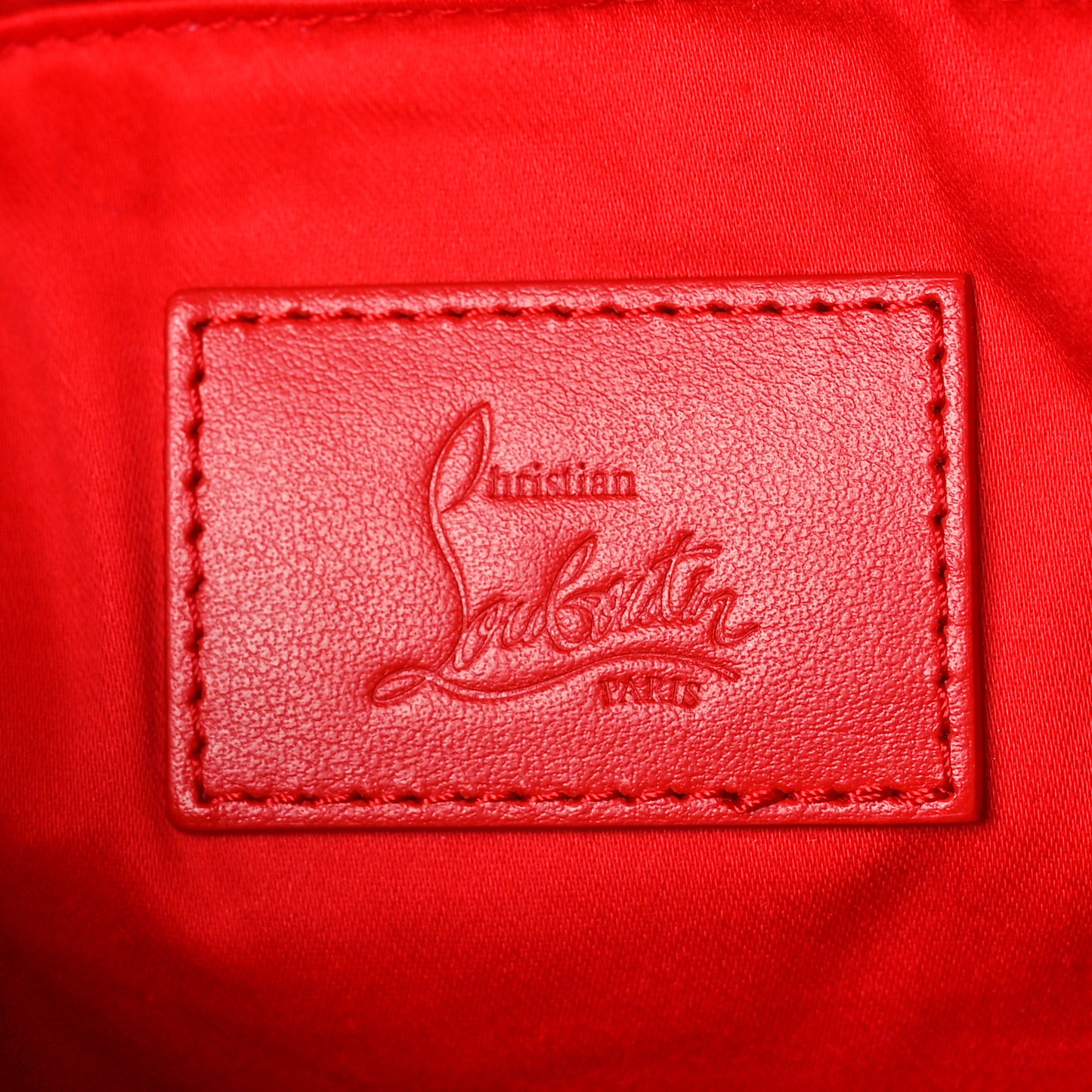 Calfskin Nylon Embossed Backparis Spiked Backpack Black