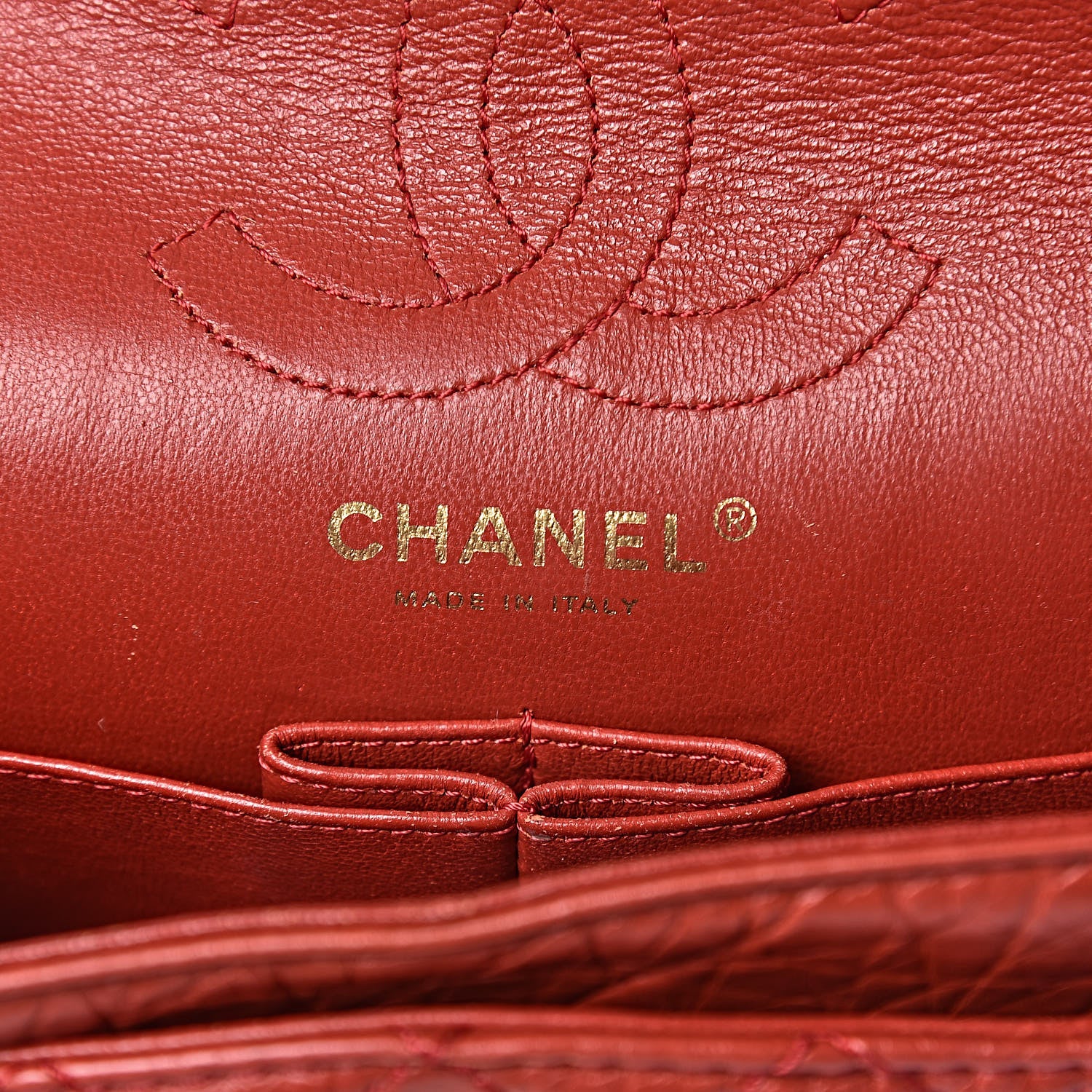 Chanel Aged Calfskin Quilted 2.55 Reissue 224 Flap Red 8 of 11