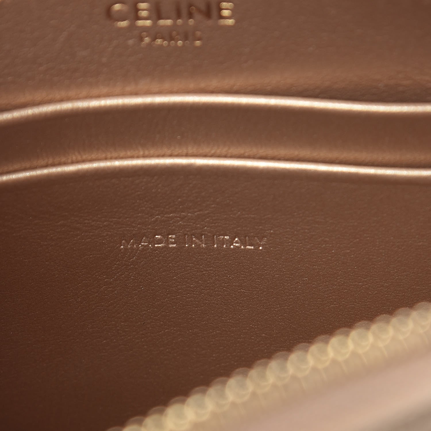 Celine Laminated Calfskin Quilted Small C Charm Bag Gold 7 of 10