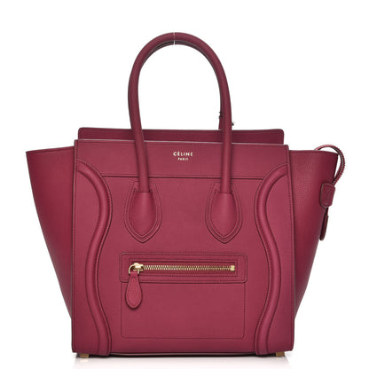 Celine Baby Drummed Calfskin Micro Luggage Plum 1 of 8