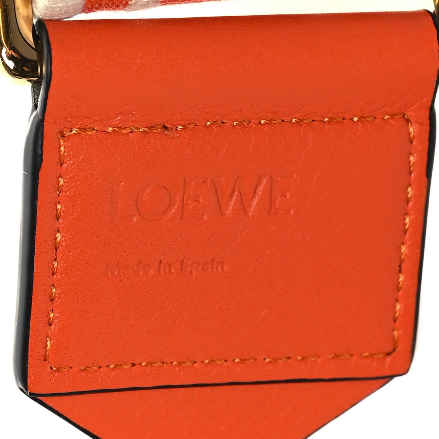 Calfskin Jacquard Anagram Strap Orange
