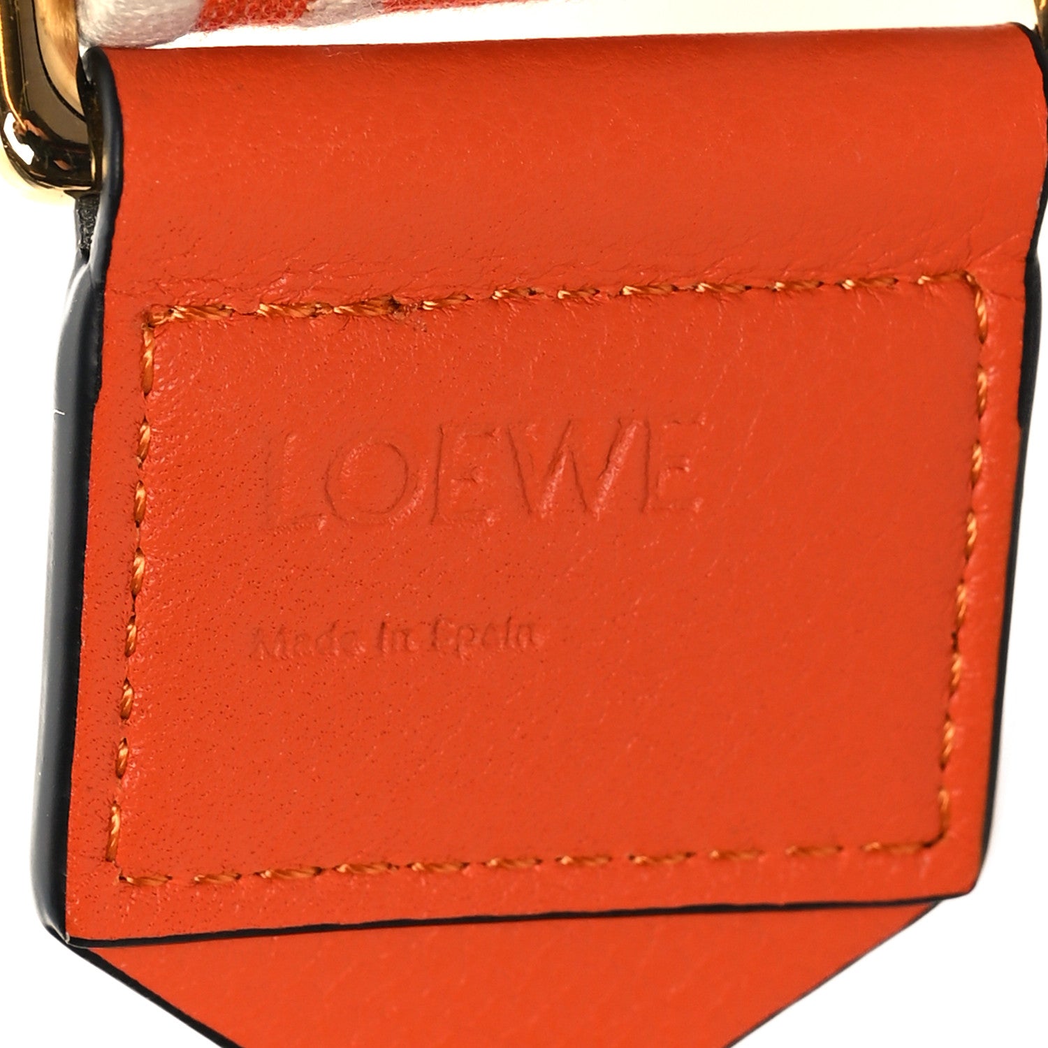 Loewe Calfskin Jacquard Anagram Strap Orange 4 of 5