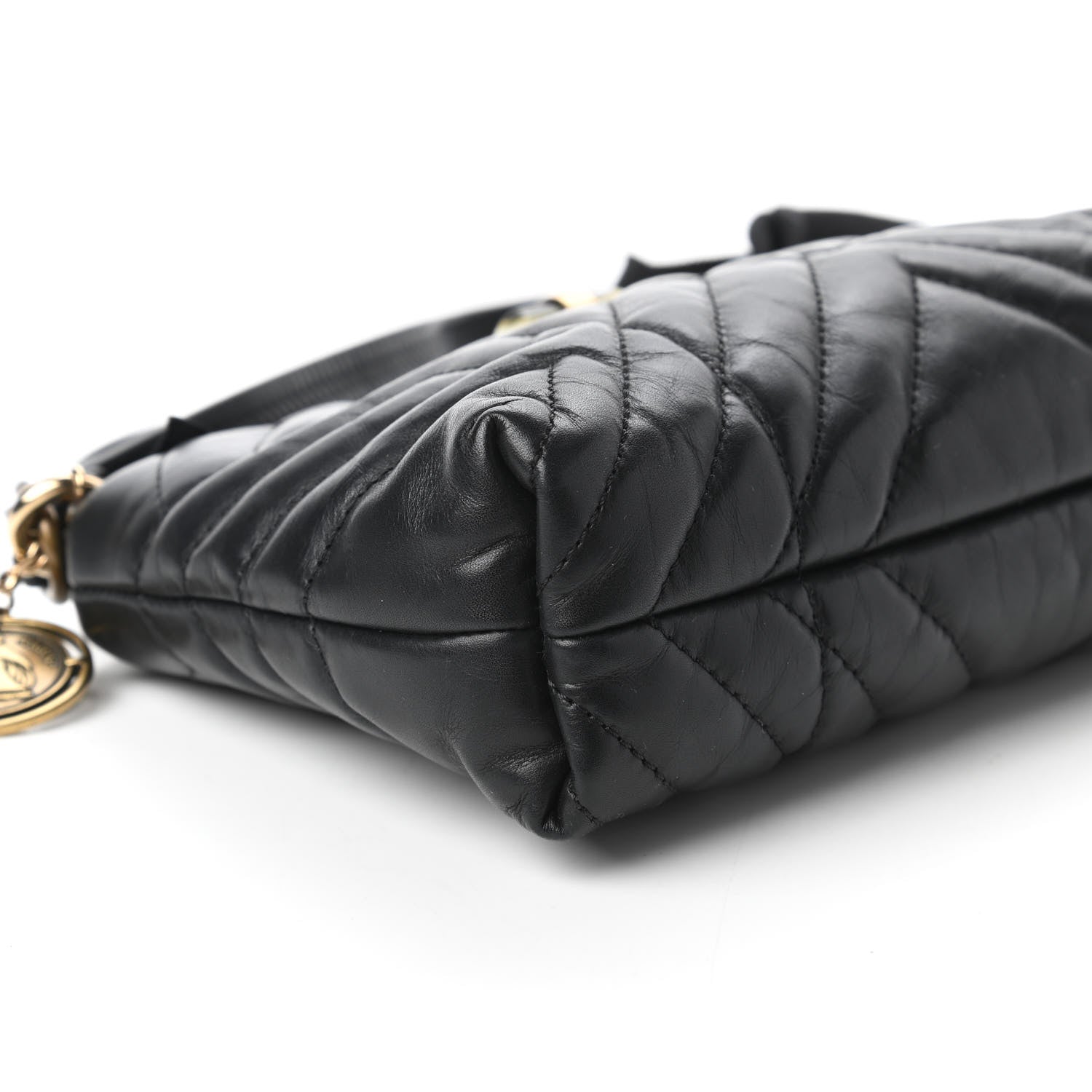 Lanvin Lambskin Quilted Small Happy Shoulder Bag Black 6 of 9