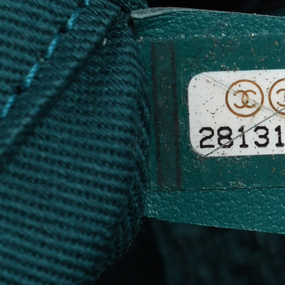 Chanel Lurex Boucle Small Deauville Tote Turquoise 9 of 9