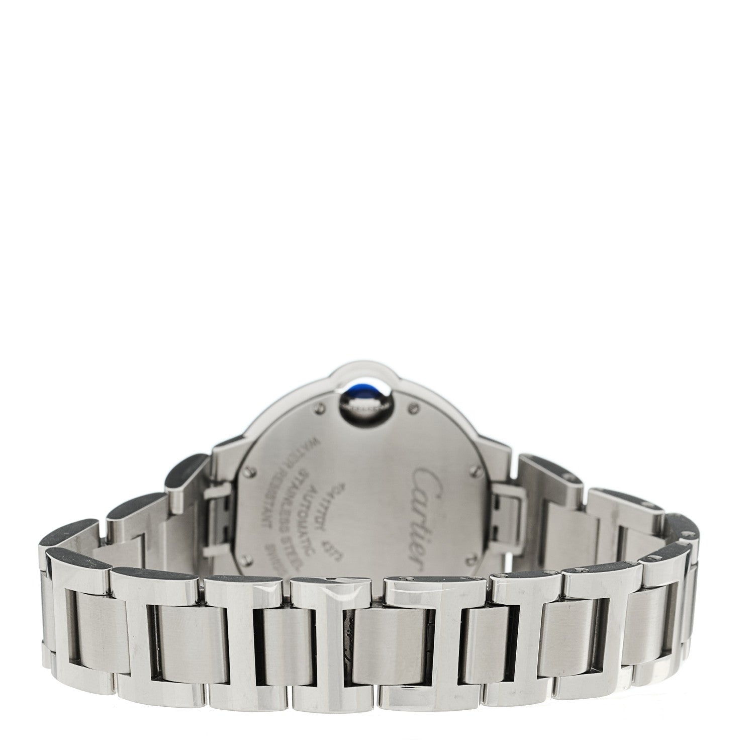 Cartier Stainless Steel Diamond Bezel 33mm Ballon Bleu De Cartier Automatic Watch Pink 3 of 4