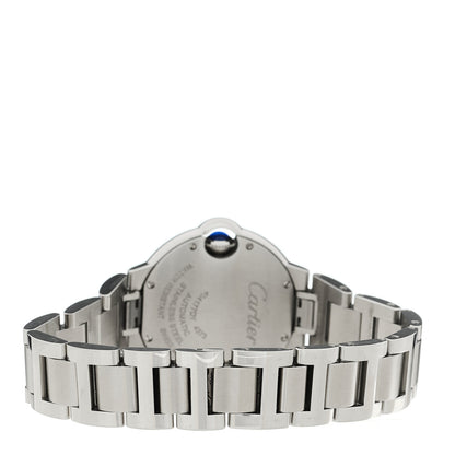 Cartier Stainless Steel Diamond Bezel 33mm Ballon Bleu De Cartier Automatic Watch Pink 3 of 4
