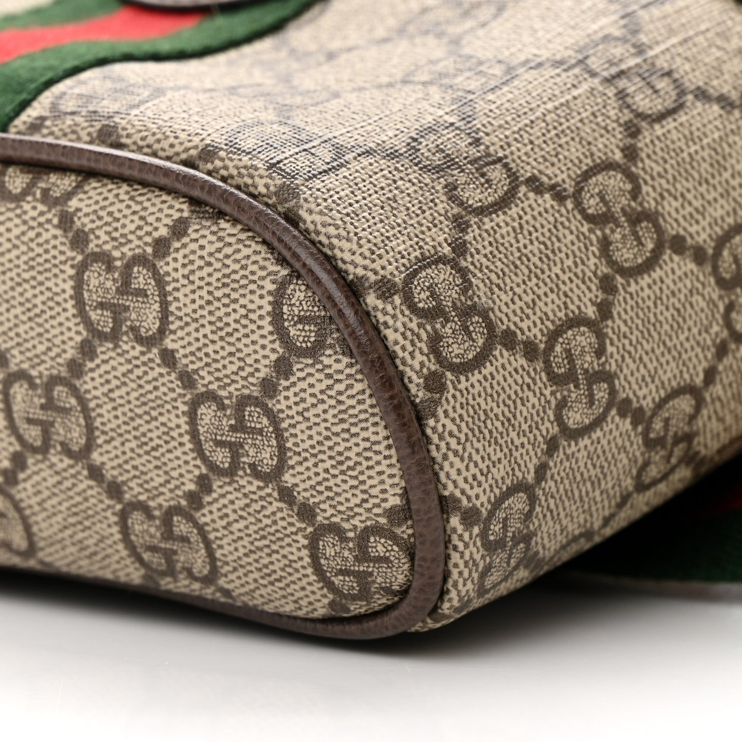 GG Supreme Monogram Web Ophidia Belt Bag 75 30 Dark Brown