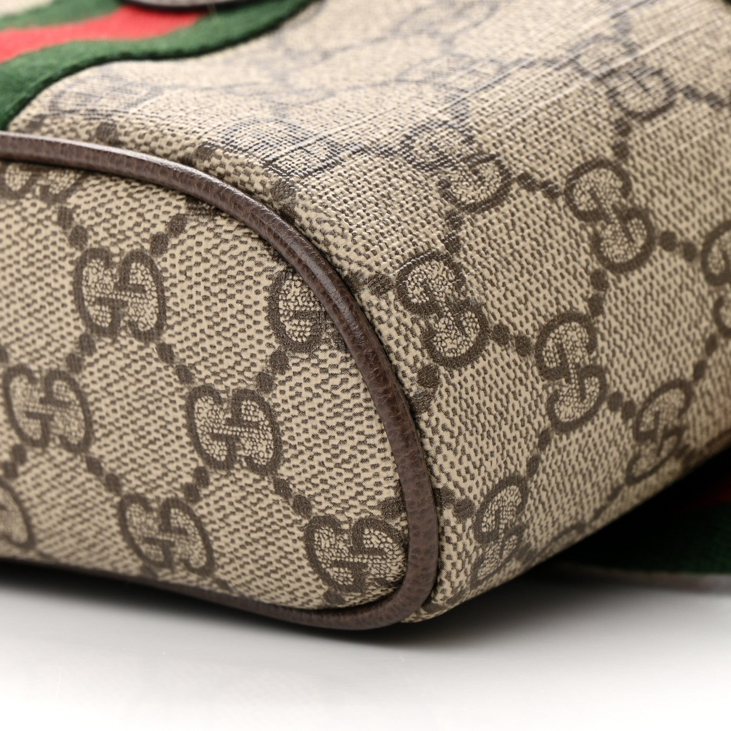 Gucci GG Supreme Monogram Web Ophidia Belt Bag 75 30 Dark Brown 10 of 12