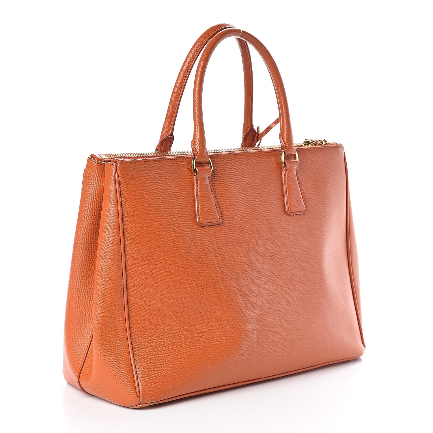 Prada Saffiano Large Galleria Double Zip Tote Papaya 3 of 13