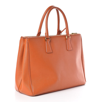Prada Saffiano Large Galleria Double Zip Tote Papaya 3 of 13