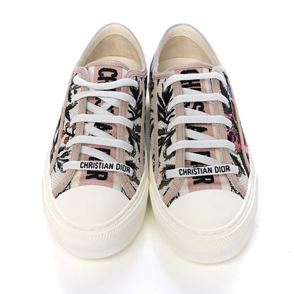Christian Dior Canvas Rosa Mutabilis Embroidered Womens Walk'N'Dior Low Top Sneakers 36 Multicolor 8 of 9