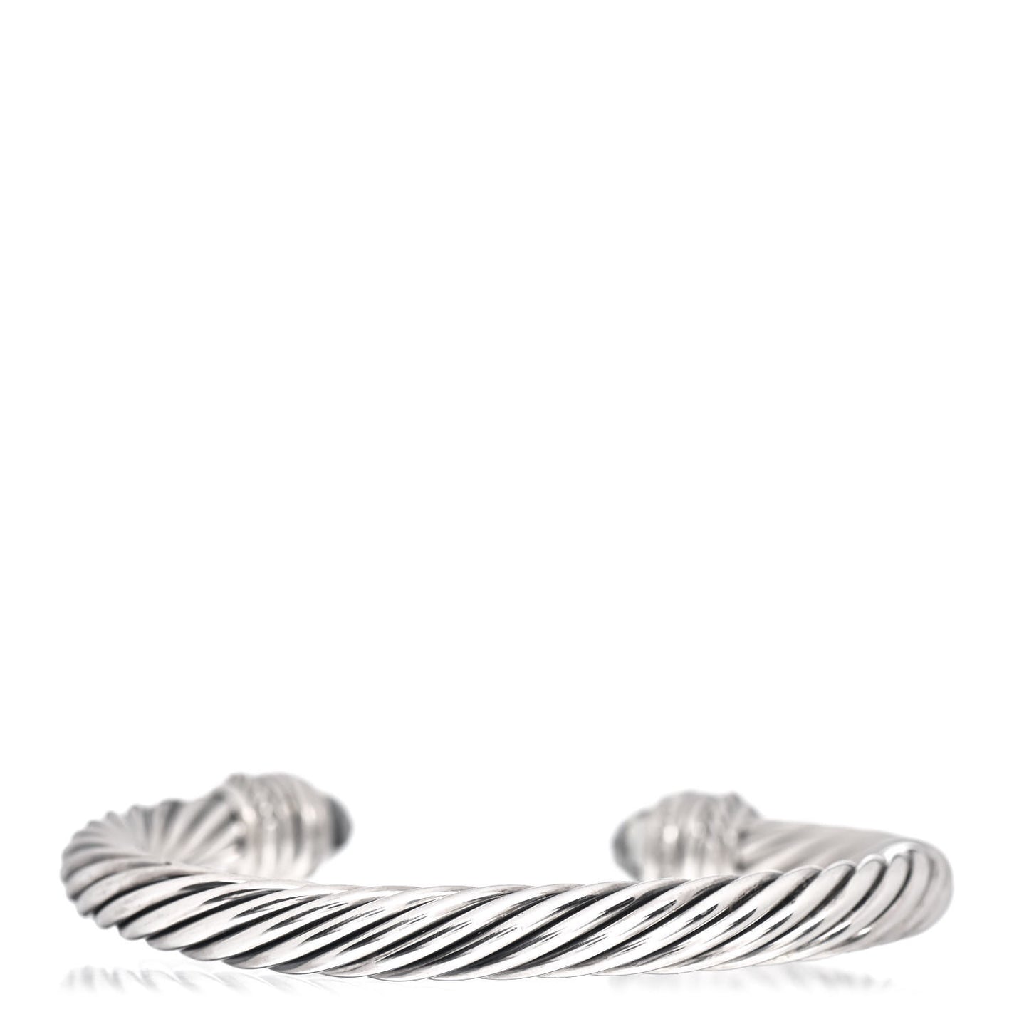 Sterling Silver Diamond Prasiolite 7mm Cable Classics Crossover Bracelet