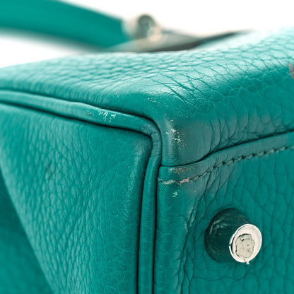 Hermes Taurillon Clemence Kelly Retourne 28 Turquoise 11 of 18