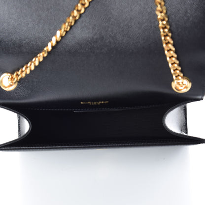 Saint Laurent Grain De Poudre Small Monogram Kate Satchel Black 7 of 10