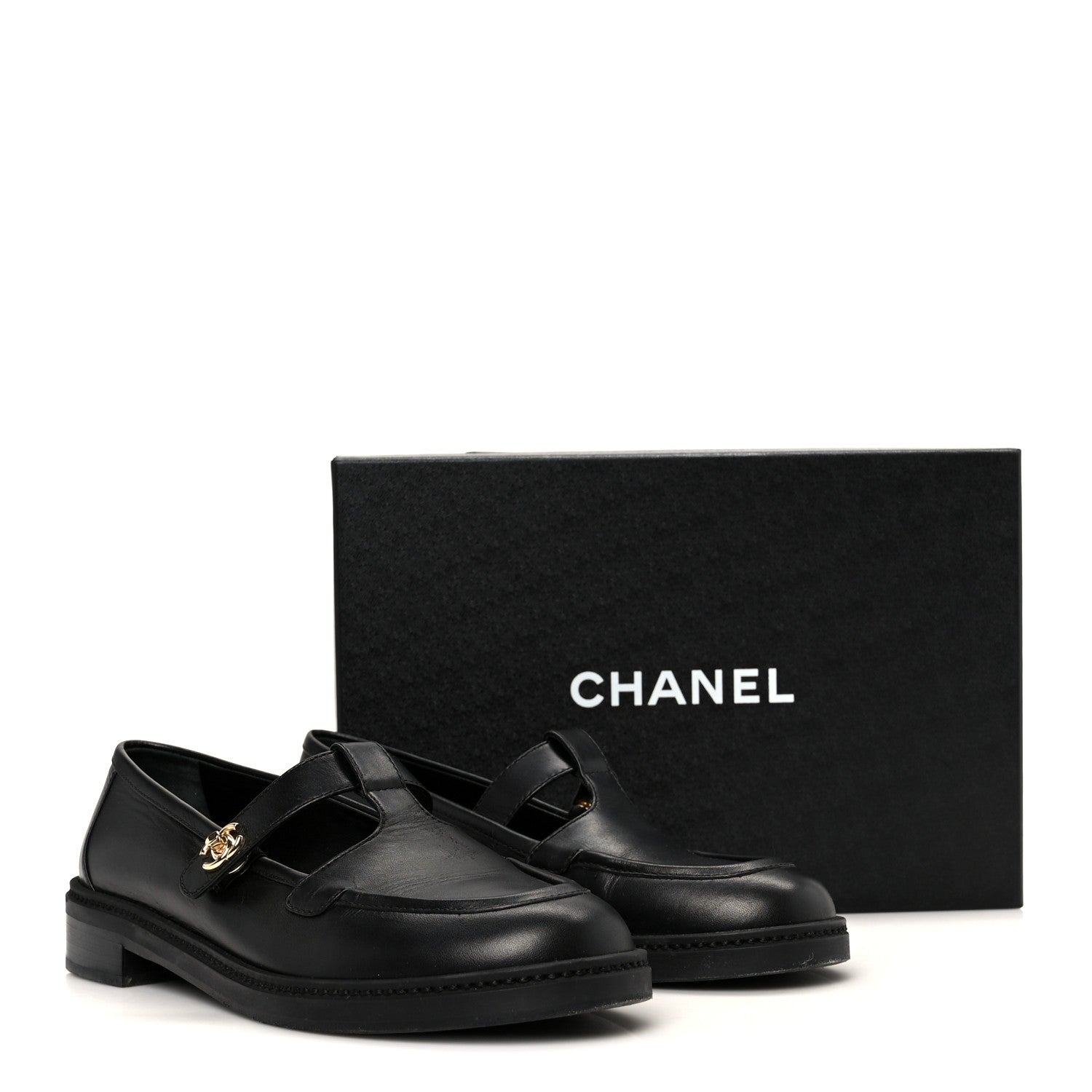 Chanel Calfskin CC Turnlock Moccasins 40 Black 11 of 11