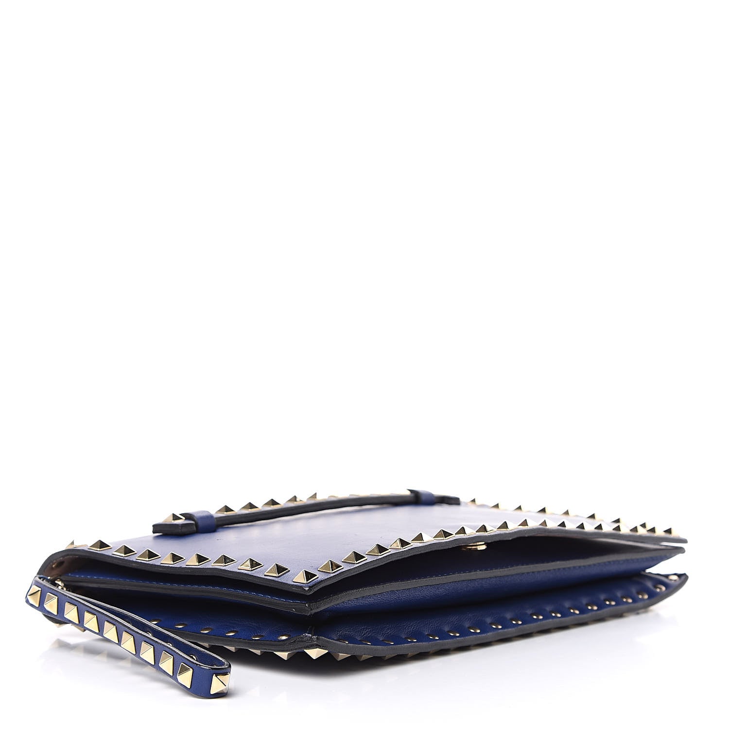 Valentino Garavani Nappa Rockstud Wristlet Clutch Navy 4 of 14