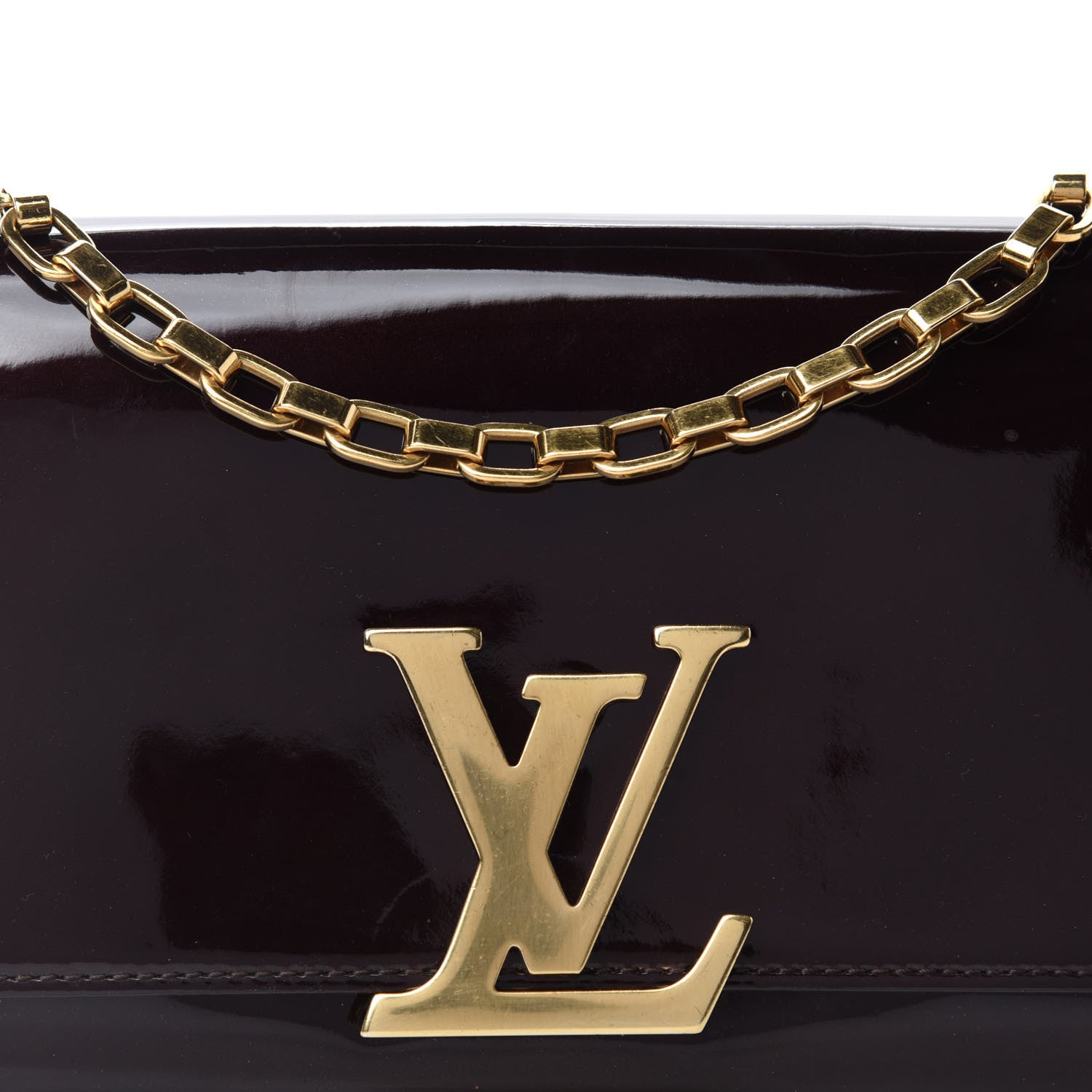 Louis Vuitton Patent Chain Louise GM Amarante 10 of 10