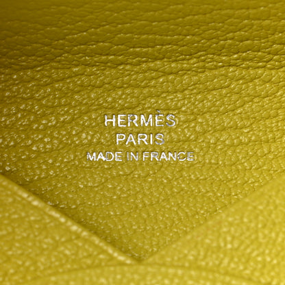 Hermes Chevre Mysore Calvi Card Case Lime 6 of 6