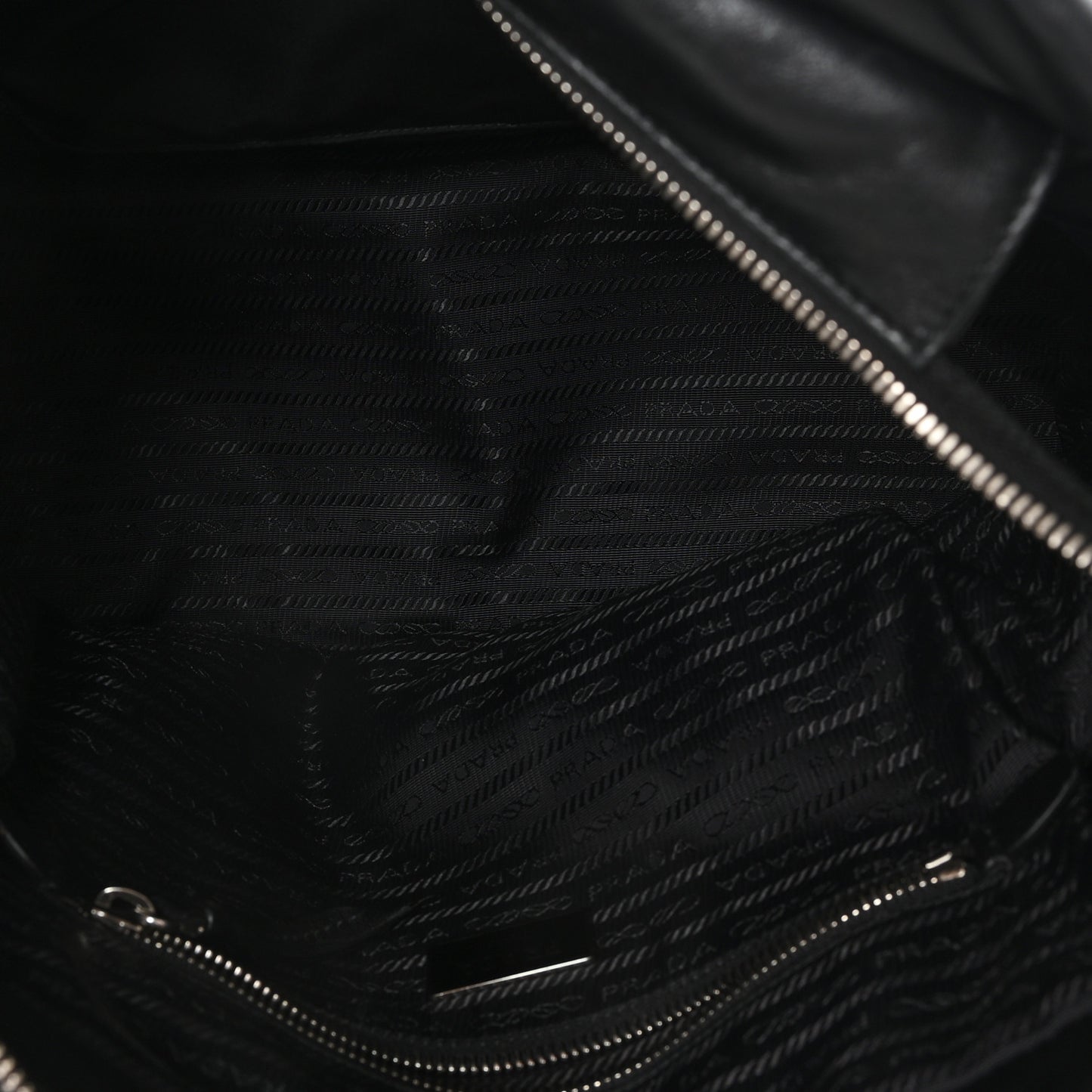 Nappa Nylon Soft Padded Shopping Tote Black Blue