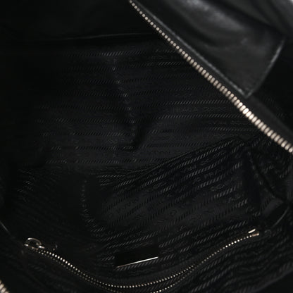 Prada Nappa Nylon Soft Padded Shopping Tote Black Blue 5 of 10