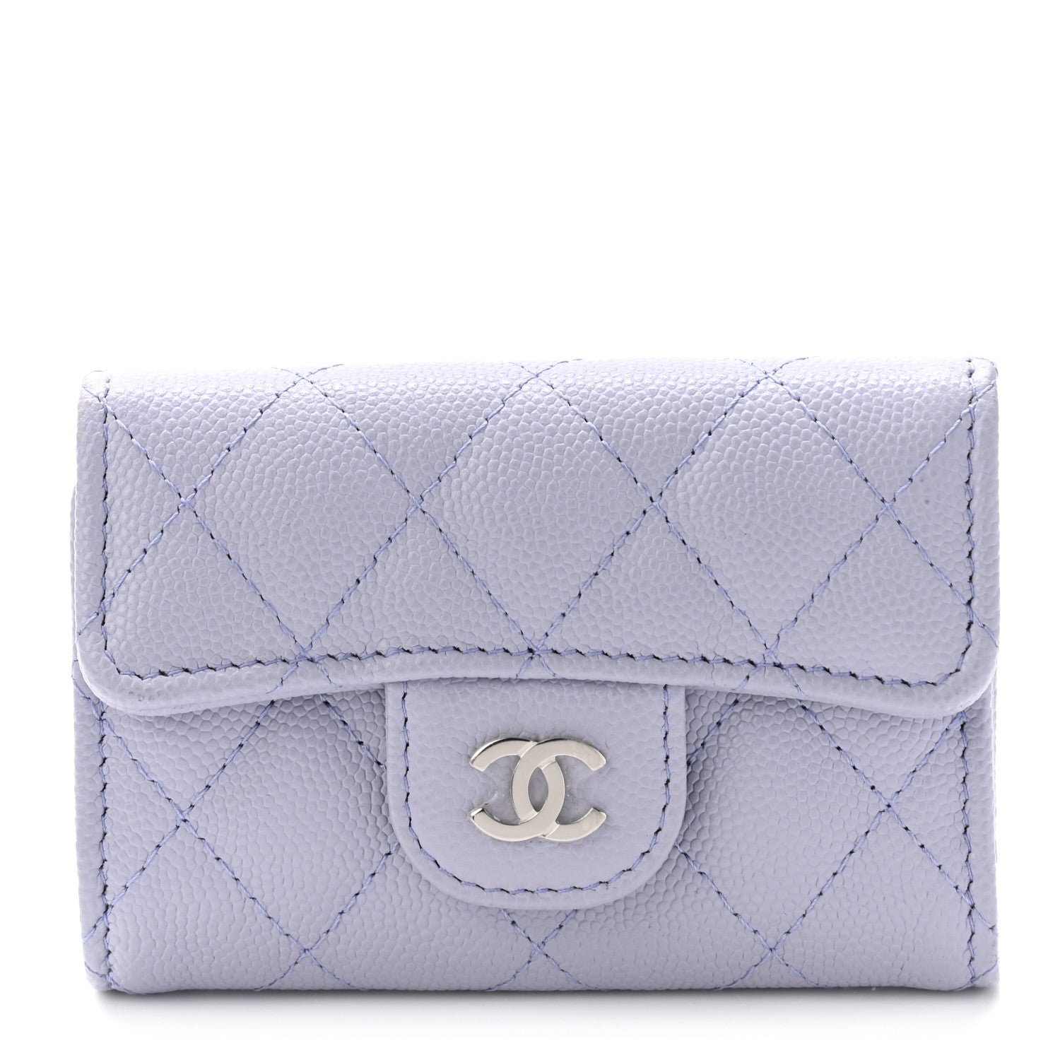 Chanel Caviar Quilted Classic 4 Key Holder Wallet Light Purple 1 of 10