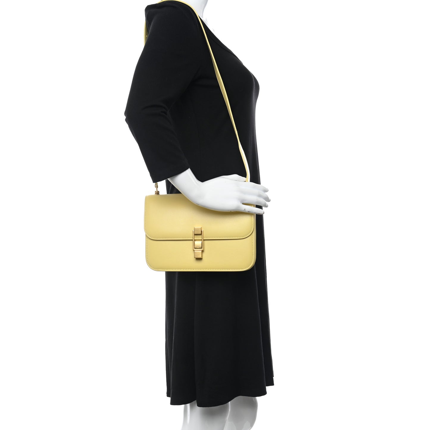 Smooth Calfskin Carre Satchel Paille