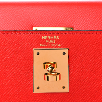 Hermes Epsom Kelly Sellier 28 Rouge de Coeur 6 of 9