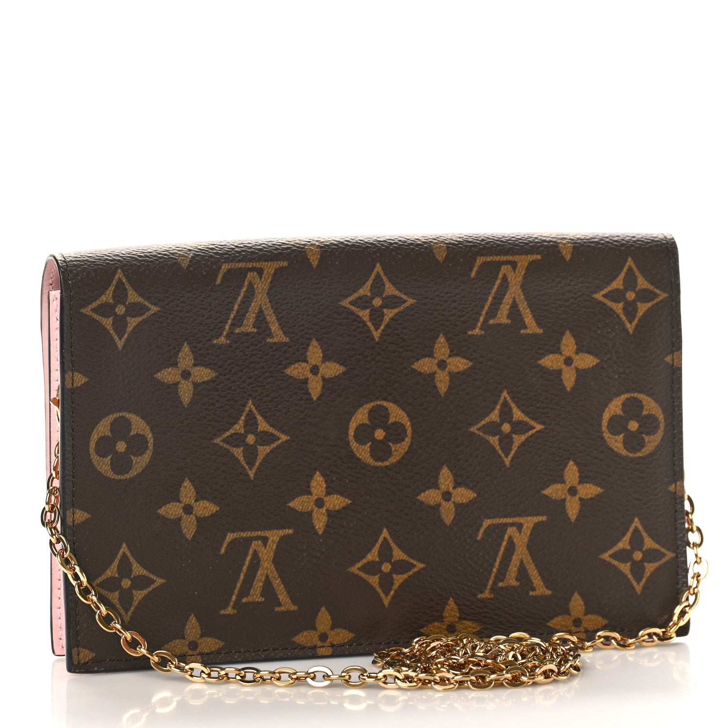 Louis Vuitton Monogram Flore Chain Wallet Rose Ballerine 3 of 8