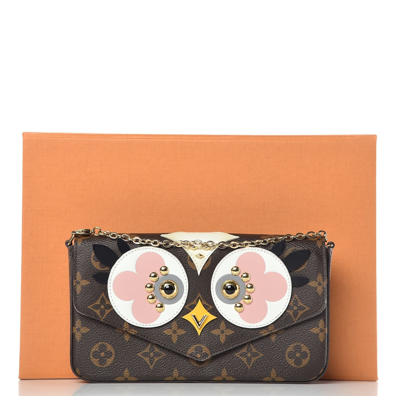 Louis Vuitton Monogram Lovely Birds Pochette Felicie Chain Wallet 10 of 10
