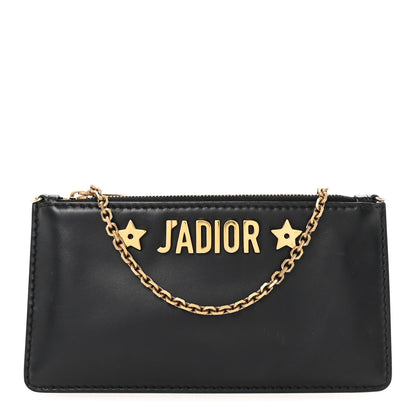 Christian Dior Calfskin J'adior Croisiere Chain Pouch Black 1 of 9