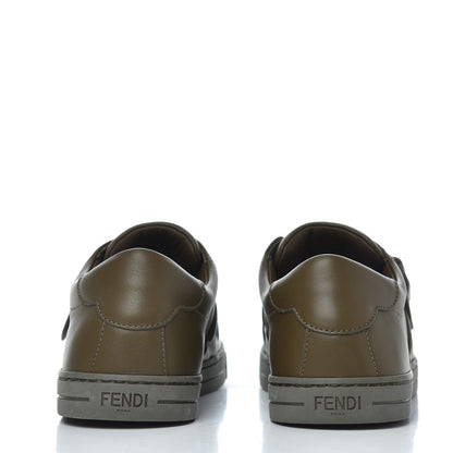 Fendi Vitello FF Embossed Womens Slip On Sneakers 37 Wood 6 of 10