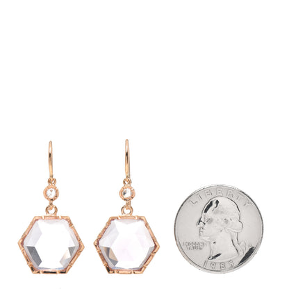 Irene Neuwirth 18K Rose Gold Amethyst Diamond Rose Cut Drop Earrings 2 of 4