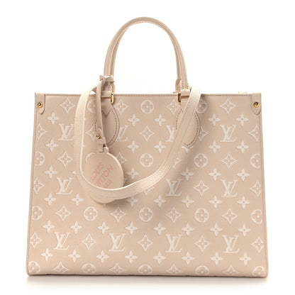Louis Vuitton Empreinte Monogram Spring In The City Onthego MM Beige Pink Yellow 1 of 8