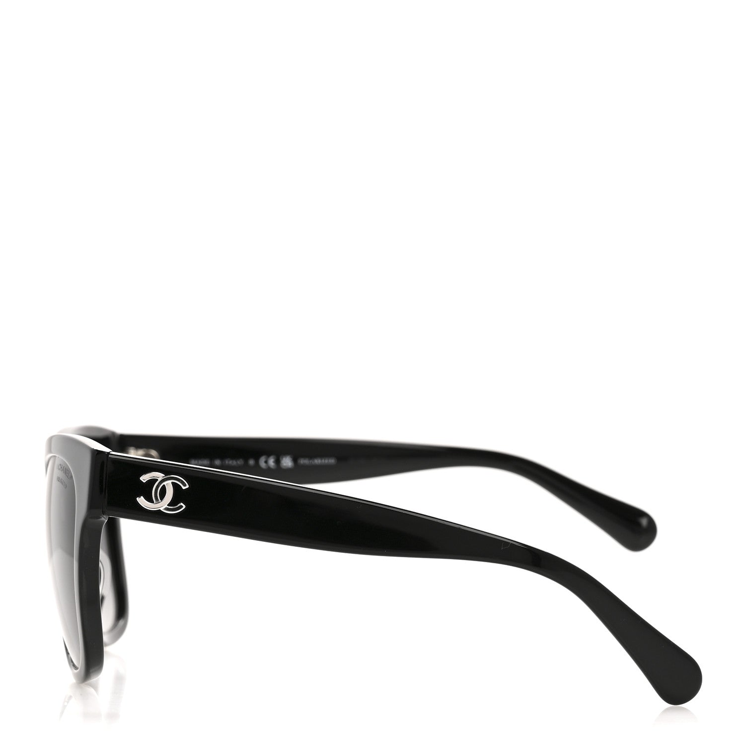 Chanel Acetate Polarized Square CC Sunglasses 5380 Black 3 of 8