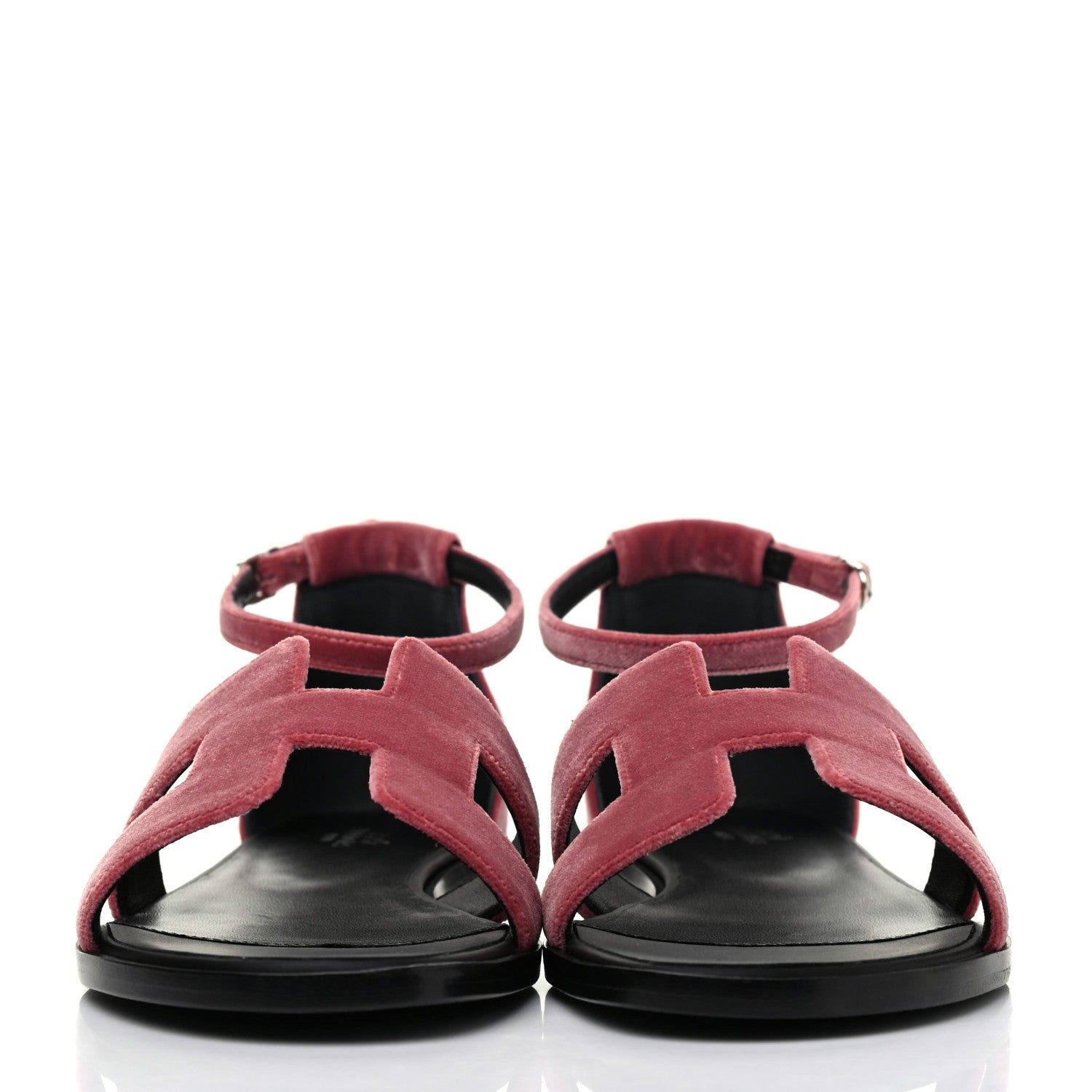 Hermes Velvet Santorini Sandals 38 Bois De Rose 2 of 8