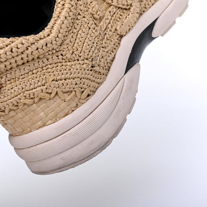 Chanel Braided Raffia Womens CC Sneakers 38.5 Beige 16 of 22