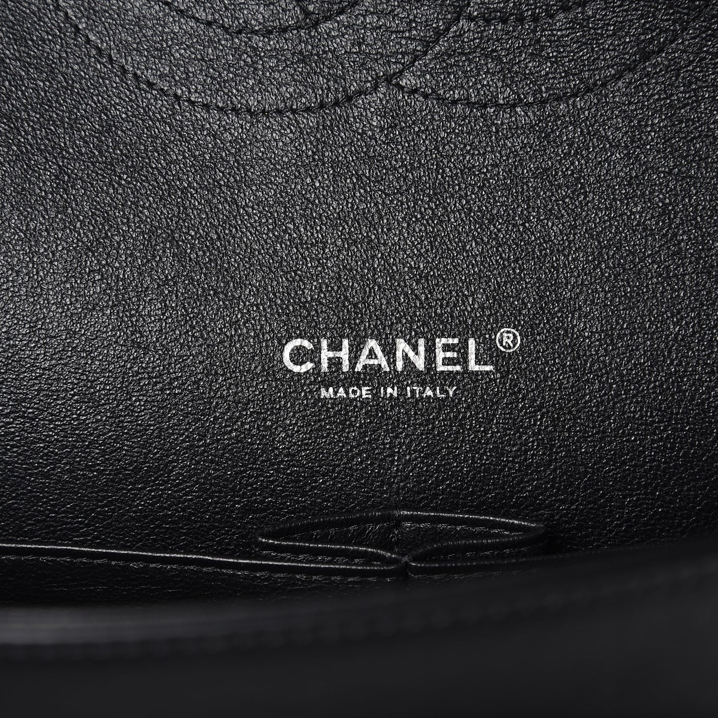 Patent Quilted Maxi Double Flap Black