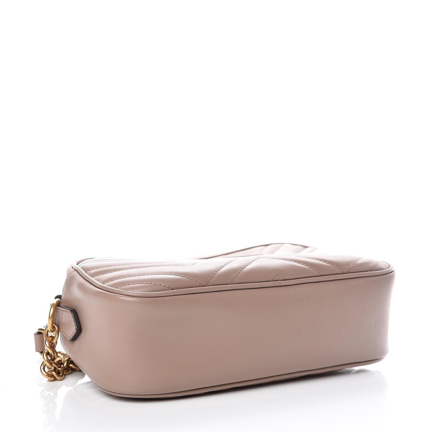 Gucci Calfskin Matelasse Small GG Marmont Chain Shoulder Bag Taupe 4 of 10