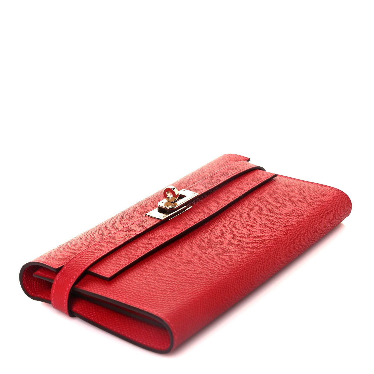 Hermes Epsom Kelly Longue Wallet Rouge Casaque 4 of 10