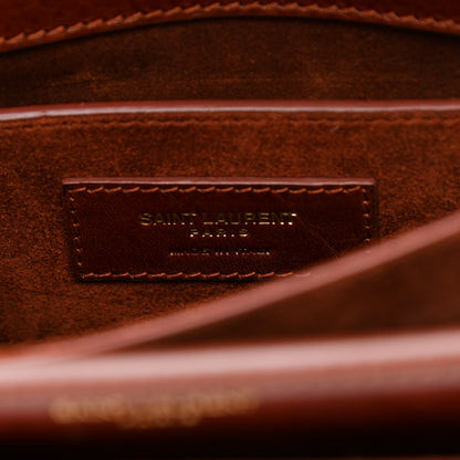 Saint Laurent Textured Calfskin Small Monogram Sunset Camel Brilliant 7 of 11