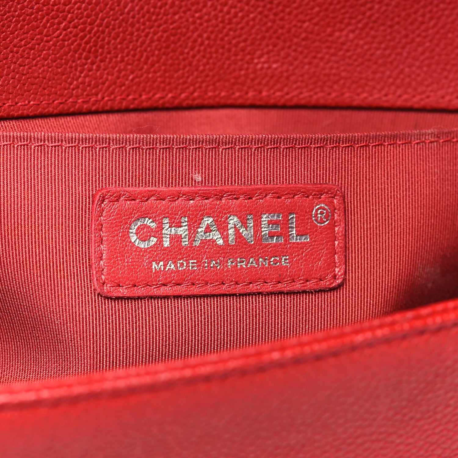 Chanel Caviar Quilted Medium Boy Flap Red 6 of 10