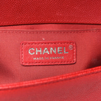 Chanel Caviar Quilted Medium Boy Flap Red 6 of 10